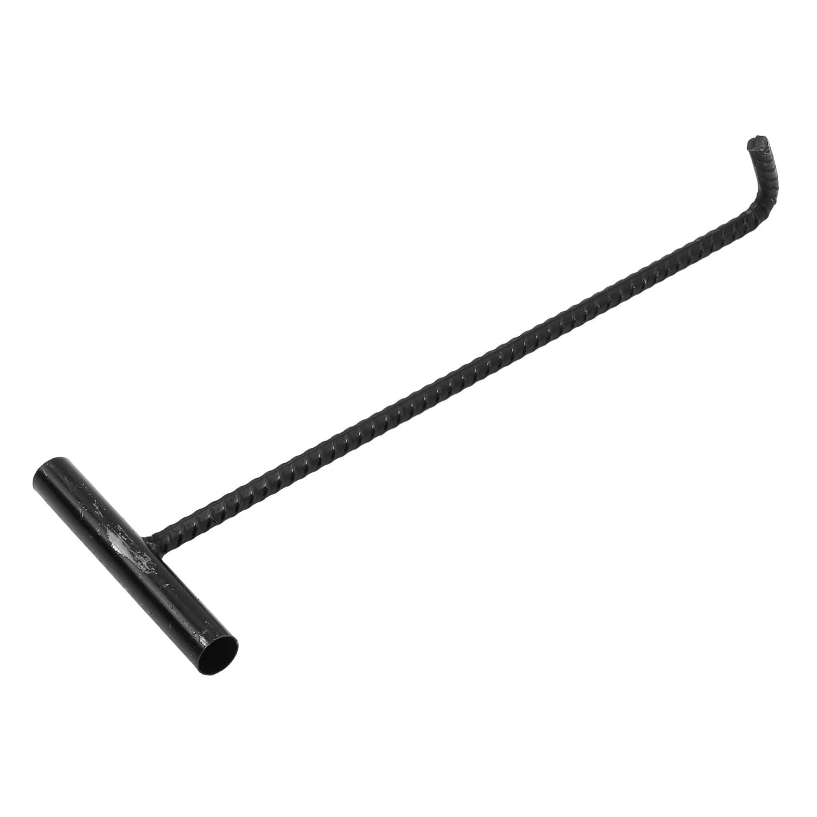 Gancio Chiave Tombino Portatile T-shape in Acciaio Resistente per Sollevamento e Spostamento Chiusini Cemento Strumento Pratico e Robusto per Manutenzione Pozzetti
