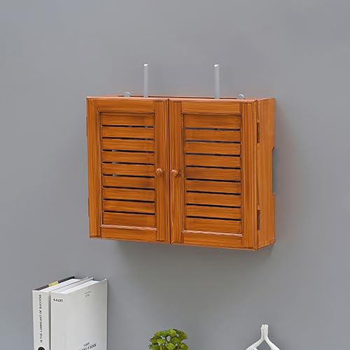 壁掛けルーター収納ボックス 壁掛けルーター 装飾ボックス、壁掛け式ワイヤレスWi-Fi 収納ラック、家の装飾(Orange,36*28*9.5cm/14.2*11*3.7in)