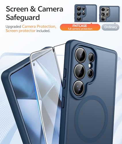 Image of FNTCASE for Samsung Galaxy S24 Ultra Case: [Fit for Magsafe] [Full Camera Protection] Translucent Matte Cases with [Screen Protector] Military Grade Shockproof Protective Phone Cover