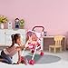 Baby Doll Collection Anivia Doll Stroller Heart Design Gifts for Toddlers and Girls Foldable Doll Stroller (DA004L Pink)