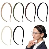 6 Stück Haarband Dünne, Elastisches Haarreifen Kein Kopfschmerz Haarreifen Damen Rutschfestes Stirnband mit Anti-rutsch Zähne Haarbänder Headbead für Sports Yoga Make Up