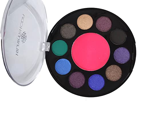 Image of TopFinder Multicolor 11 Shades Pigmented Eyeshadow Palette: Long-Wearing, Easily Blendable Shades in Matte and Metallic with a Professional Shimmering Finish - For Women Girls Brides