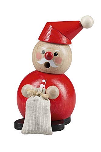 Figure de brûleur d'encens Père Noël bois objet décoration de Noël traditionnel