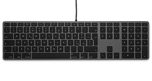 Lmp - Tastiera Italiana (Qwerty) Con Tastierino Numerico, Copertura Superiore In Alluminio E 2 Porte Usb - Per Mac - Grigio Siderale