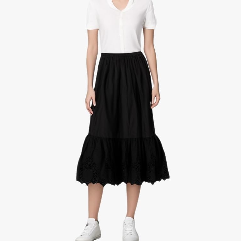 skirt extender dress women slip dresses under lace cotton extenders enaguas de mujer para faldas - Image 3