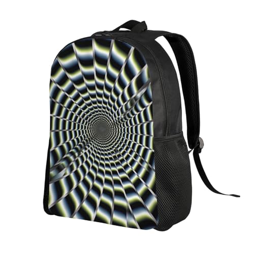spiral optical illusion gif Laptop Backpack 16.1Inch Casual Daypack Work Bag College Computer Bag Gift for Men Women2