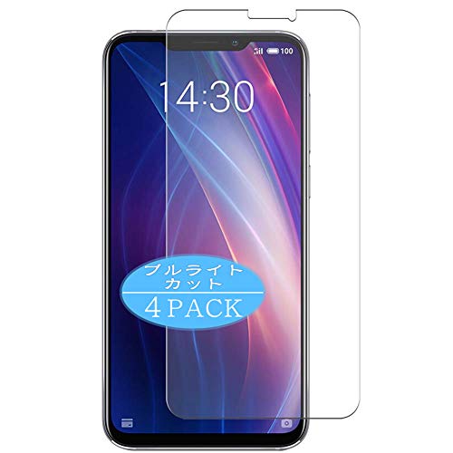 VacFun 4 Piezas Filtro Luz Azul Protector de Pantalla para Meizu X8, Screen Protector Sin Burbujas Película Protectora (Not Cristal Templado) Anti Blue Light Filter