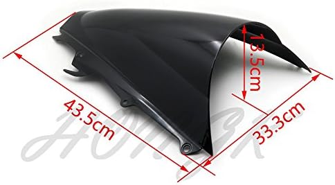 HONGK- Motorcycle Windshield Windscreen Compatible with Triumph Daytona 675 2009-2012 Black [B0774J2QFP]