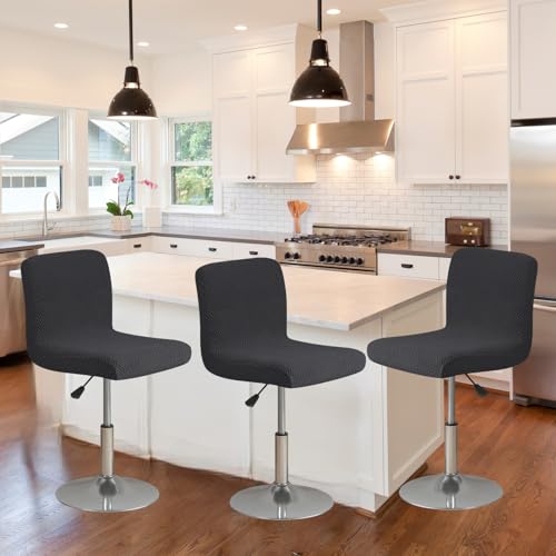 Image of Chair Covers Bar Stool Cover 4pc Bar Chair Cover Swivel Bar Stool Slipcover | Stretch Counter Height Bar Stool Cover High Back Chair Cover Counter Stool Bar Chair Covers for Kitchen Pub Dining Room,50