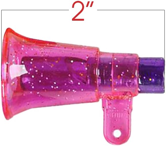 ArtCreativity Mini Glitter Megaphone Whistles, Set of 12, High-Quality Plastic Material, Fun Party Noisemaker Toys, Cute Birthday Party Favors, Great Game Prize, Goodie Bag Fillers for Kids : Toys & Games