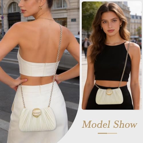 Image of Clutch Purse for Women, Evening Bag with Removable Chain Strap Elegant Handbag for Wedding /Prom /Cocktail /Party