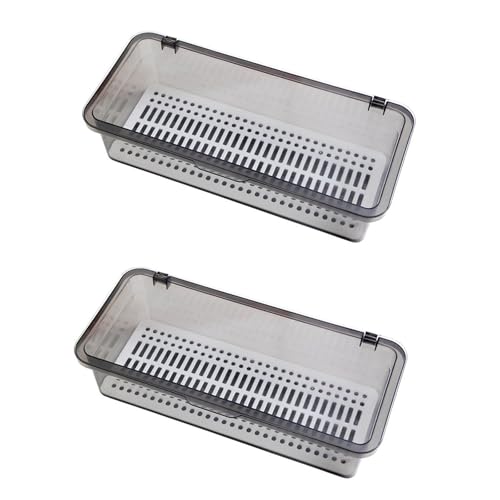 DSDGVDFBV Grau, 2 Stück Besteckkasten, Mit Deckel Besteckkoffer Leer Besteck Organizer Besteckkasten Für Schubladen Entwässerung Besteckbehälter Für Besteck Aufbewahrung DSDGVDFBV Grau, 2 Stück Besteckkasten, Mit Deckel Besteckkoffer Leer Besteck Organizer Besteckkasten Für Schubladen Entwässerung Besteckbehälter Für Besteck Aufbewahrung