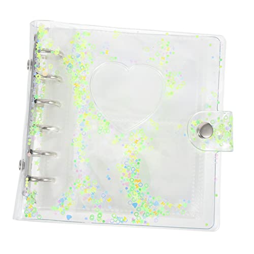 SOLUSTRE 1Set Photo Album Refill Pages with Cover Double Sided Postcard Pockets Photo Sleeve Inserts for Storage of Photos and Collectibles