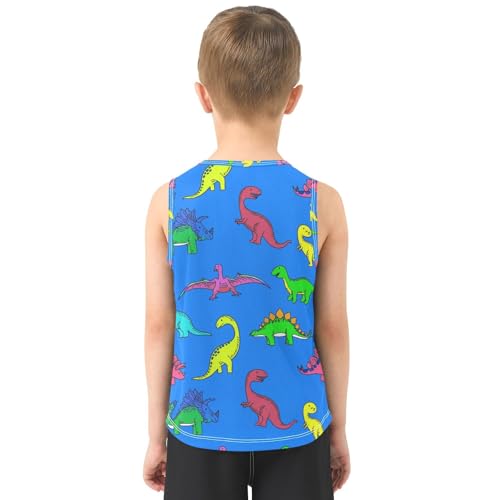 Cartoon Dinosaur Creature Boys Tank Tops Toddler Tank Top Shirts Undershirts Quik Dry for Summer,3T3