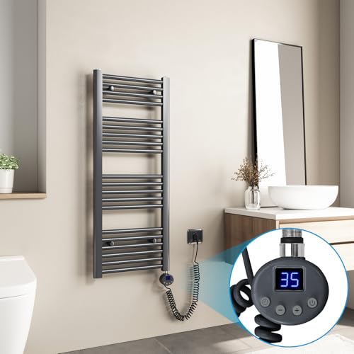 Heilmetz Termoarredo Elettrico Bagno 1000x400mm Scaldasalviette Elettrico Bagno con Temperatura
