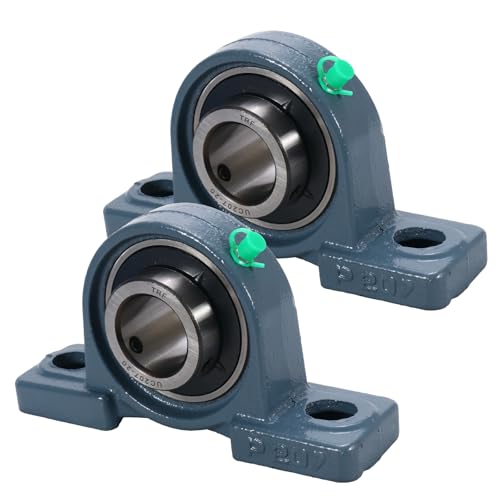 Roulement à billes UCP207-20 en fonte solide, lot de 2 paliers auto-aligneurs de 3,8 cm