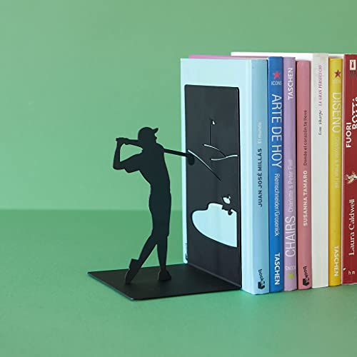 Balvi Bookend Backswing Colour black Book support with golf player Metal - Image 3