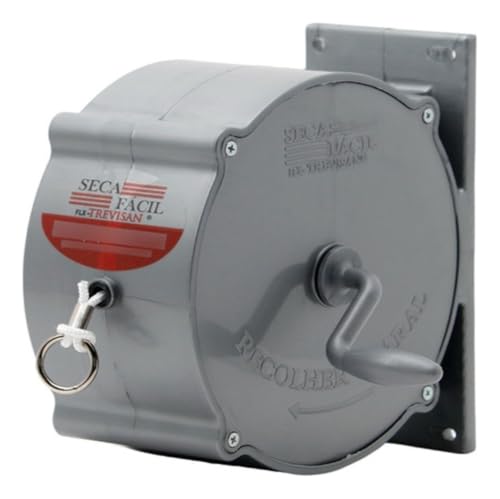 Varal Recolhível Trevisan Retrátil De Parede 30m Grafite Seca Fácil