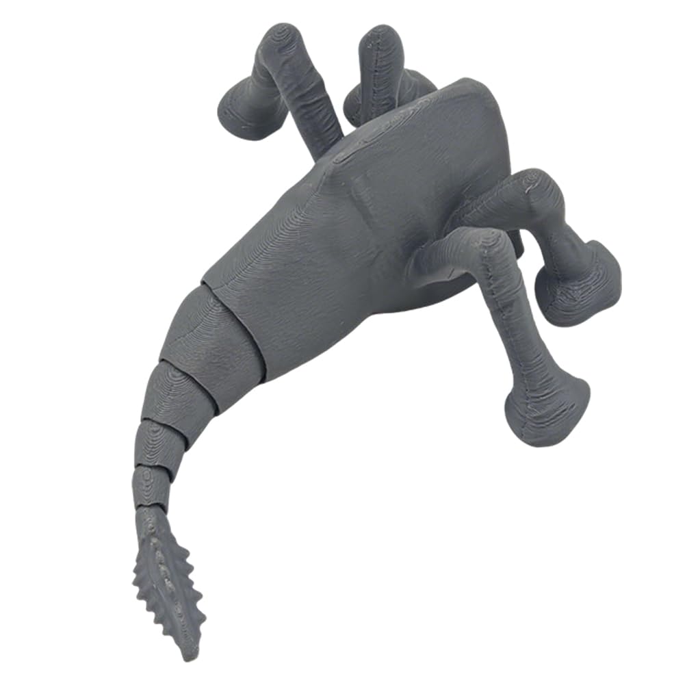 Introti 3D Printed Deep Sea Ornament Multi-Purpose Flexible Jointed Ornament Bendable Articulated Fidget Sensory Ornaments for Bookshelf/Game Table/Office Desk (A)