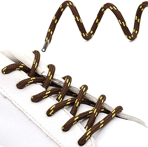 Image of Round Shoelace (2 Pair) Shoelaces for Hiking Shoes, Outdoor Walking Sneakers, Outdoor Hiking, Climbing, Basketball, Work Boot, Running, Sport Shoes
