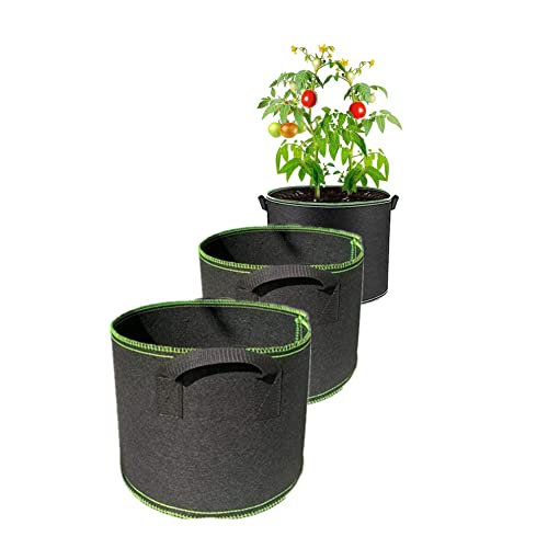 YKKJ 3 Pcs Sacs de Plantes, Sac de Culture de Plantes avec Poignées, Jardinieres Exterieur, Sac de Plantation pour Pommes de Terre, Tomates, Fraises et Autres...