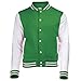 Awdis Unisex Varsity Jacket (L) (Burgundy / Heather Gray)