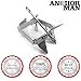 Anchor-Man Box Anchor for Boats, Heavy-Duty Galvanized Steel Folding Pontoon Boat Anchor, Suitable for Offshore, Sport and Fishing Boats, 19 Lbs
