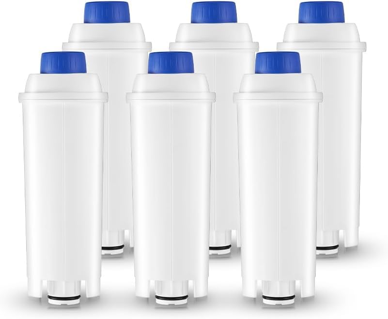 Juego de 6 filtros de agua para cafeteras automáticas De'Longhi DLSC002 9310926 SER3017 5513292811, incluye varios modelos de ECAM, ESAM
