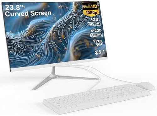 Amazon.com: MECHAZER 27 inch All-in-One Desktop Computer Curved FHD ...