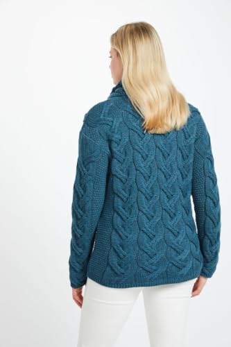 Image of Soft Merino Chunky Cable Cowl Aran Sweater by Aran Woollen Mills