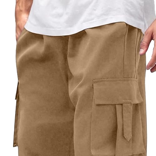 Pantalon cargo ample homme à jambe large et cordon de serrage - 7