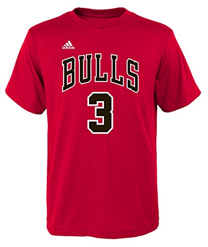 adidas Dwyane Wade Chicago Bulls Red Youth Name and Number T-Shirt Small