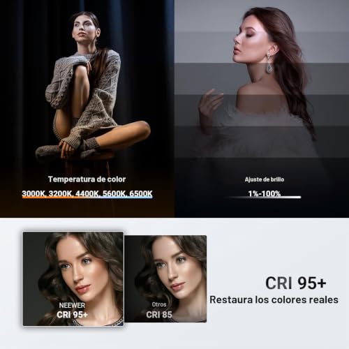 Streaming Key Lighting NEEWER Basics contra rostros oscuros en videollamadas 3