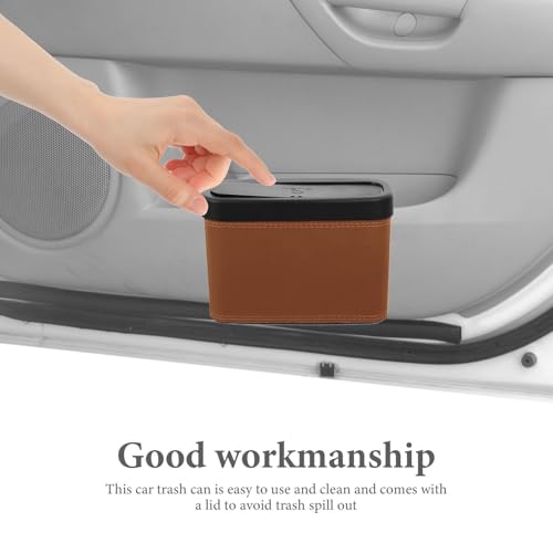 Cubo de basura para coche Mikikit mini papelera de puerta con tapa 3