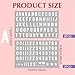Humyoun 10 Sheet Small Letter Numbers Alphabet Stickers White UV Dft Self-Adhesive Vinyl Capital Decals Personalized Waterproof Name Stickers for Labels DIY Crafts Making(0.52 Inch)