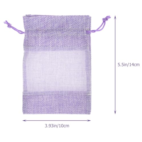 10Pcs Lavender Sachet Bags - Empty Violet Cloth Bags with Drawstring for Lavender, Spice, Jewelry, Tea, and Closet Freshening