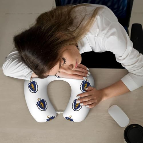 Almohada de viaje de espuma viscoelástica negra miniatura 7