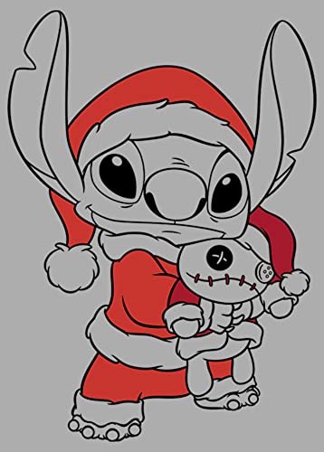 Disney Lilo Stitch Holiday Fill Boy's Heather Crew Tee2