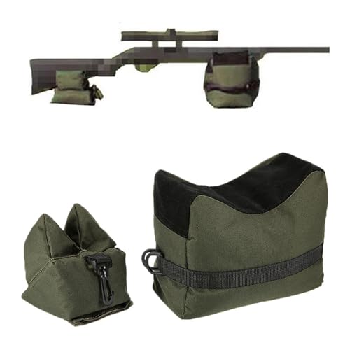 Soportes para Armas Resto Bolsa,Bolsa De Arena para Soporte De Rifle,Soportes Resto Pistola,Soporte Banco de Tiro,Adecuado para campos de tiro,Tiro y caza,Práctica de Tiro (Sin rellenar)