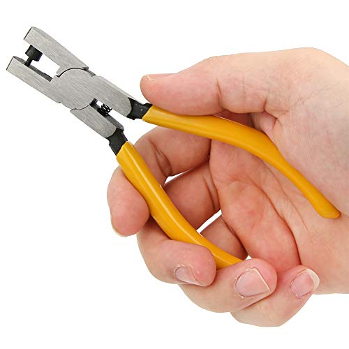 Alicate de perfuração, ferramentas de reparo de mão de ilhó Amarela Buraco de alicate de punção, cou