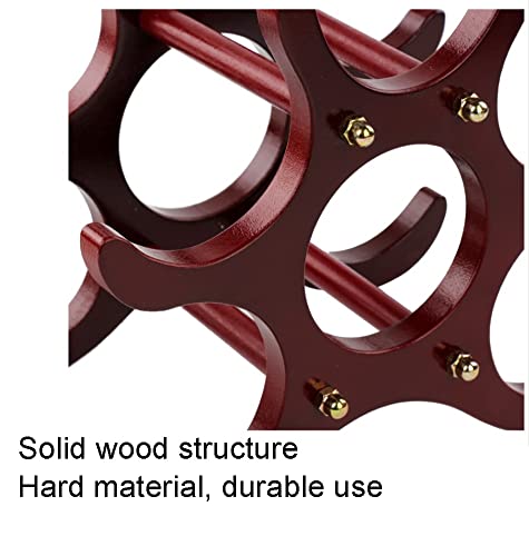 Soporte para 5 botellas de vino de madera miniatura 5