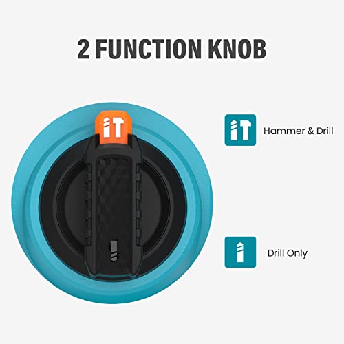 Berserker 20V Cordless 11/16" Sds-Plus Rotary Hammer Drill With 2.0Ah Lithium-Ion Battery Operated And Fast Charger, 2 Functions Variable Speed Sub-Compact Rotomartillo-Including 3 Drill Bits #TOP3
