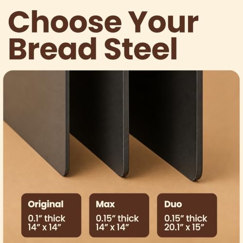 Image of Brod & Taylor Bread Steel Duo, Bake Two Loaves at Once and Pizzas, Fast Preheating, Extra Durable Solid Steel, Pre-Seasoned & Ready For Baking