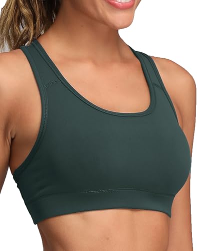 Image of Oalka Women's Racerback Sports Support Workout Running Bras | Oalka Women's Racerback Sports Support Workout Running Bras