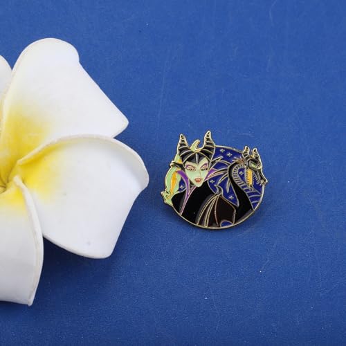 Image of KEYCHIN Witch Brooch - Villain Movie Fans Gifts - Enamel Pin Evil Queen Jewelry