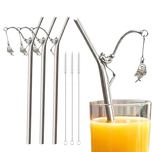Paille en métal cocktail boisson froide extérieure réutilisable - 2