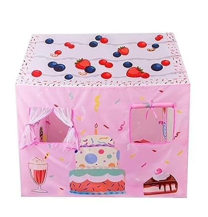 Image of Jumbo Size Light Weight Kids Play Tent House for 3-13 Year Old Kids Girls and Boys (Happy Birthday)