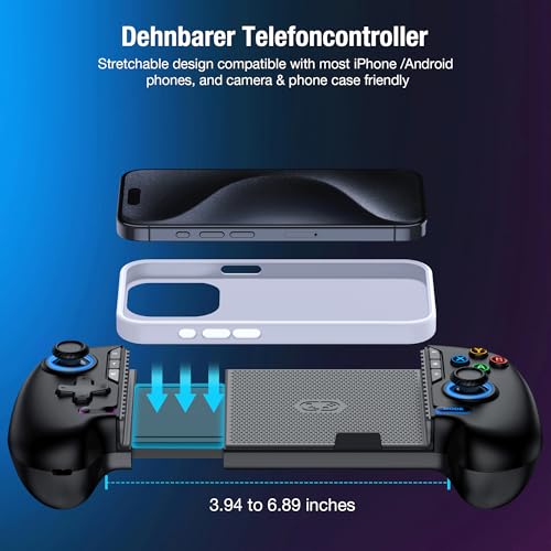 Gamepad inalámbrico para iPhone y Android compatible con Roblox y plataformas de streaming 5