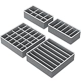 Cajas para Guardar Calcetines y Ropa Interior, Gris)