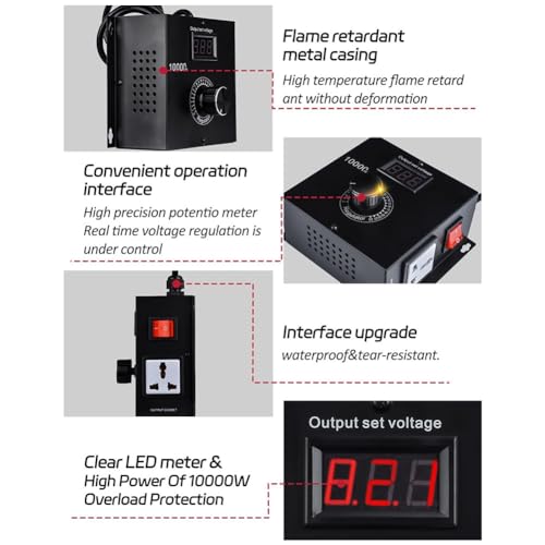 Controlador de velocidad variable CA 10000W para evitar tirones y regular extractores 7